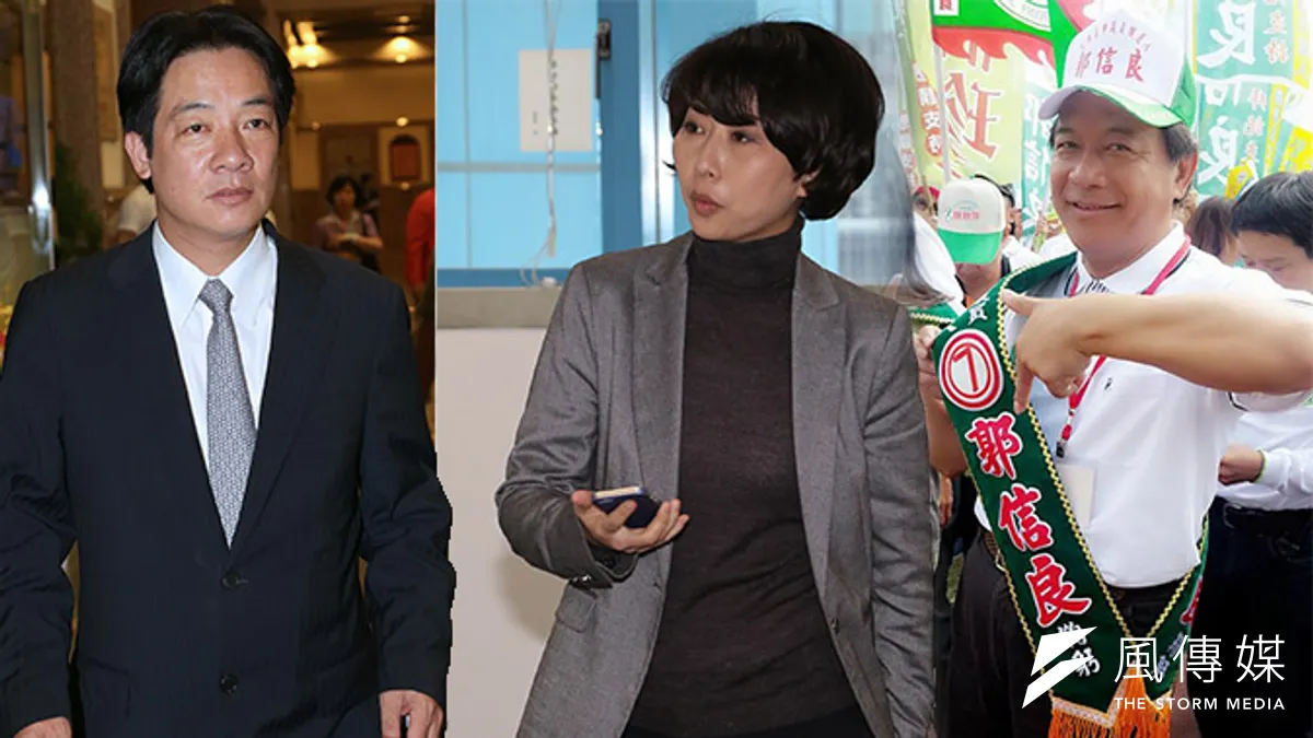 台南市議會副議長郭信良及立委陳亭妃,和台南市長賴清德長期不和,關係勢同水火。(吳逸驊、余志偉攝/鄭力緯合成)