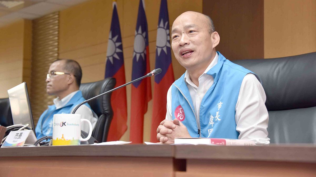 前高雄市長韓國瑜主持最後一次市政會議。(高雄市政府提供) 前高雄市長韓國瑜主持最後一次市政會議。(高雄市政府提供)