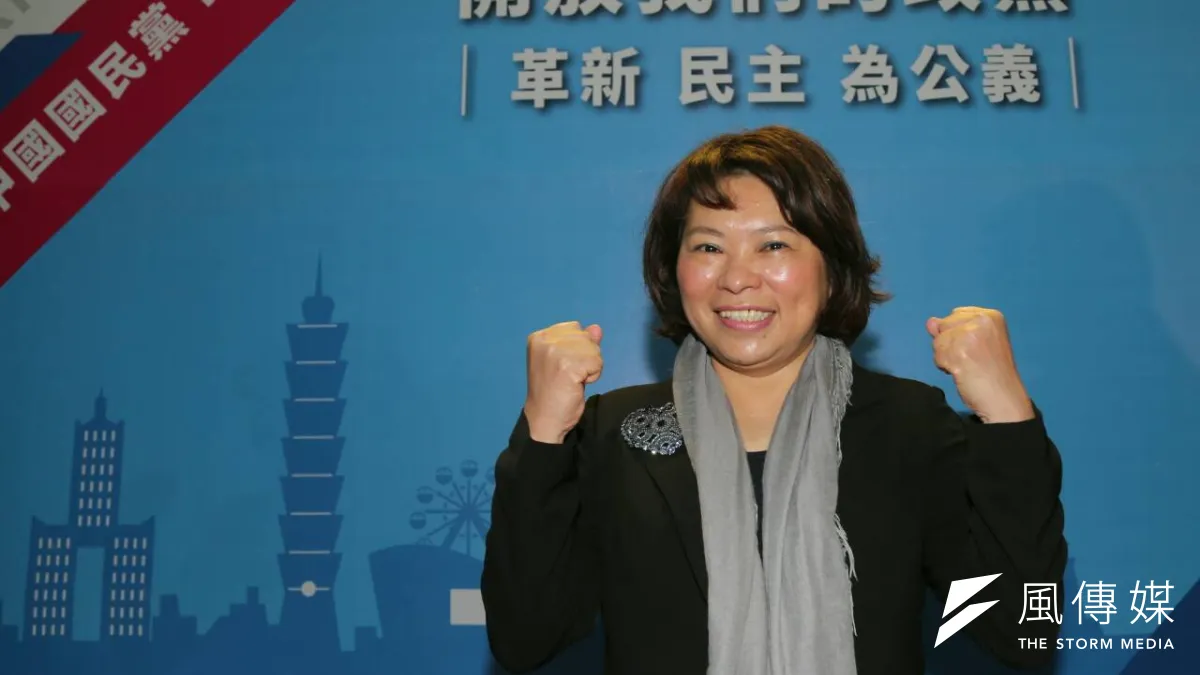 國民黨代理主席黃敏惠宣佈參選黨主席。(陳明仁攝)