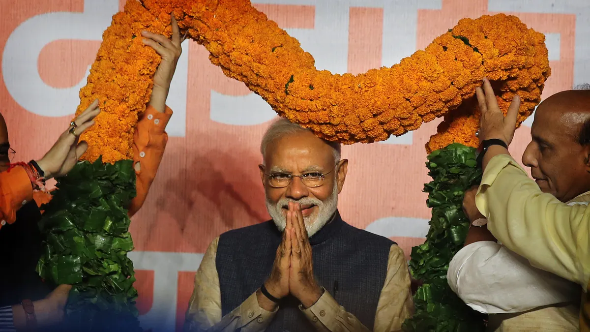 中国和印度是俄国石油最大买家,印度原本向中东采购石油,突然转向俄国采购,大发战争财,西方对俄国的经济制裁漏洞百出。 图为印度总理莫迪。 (示意照,AP)