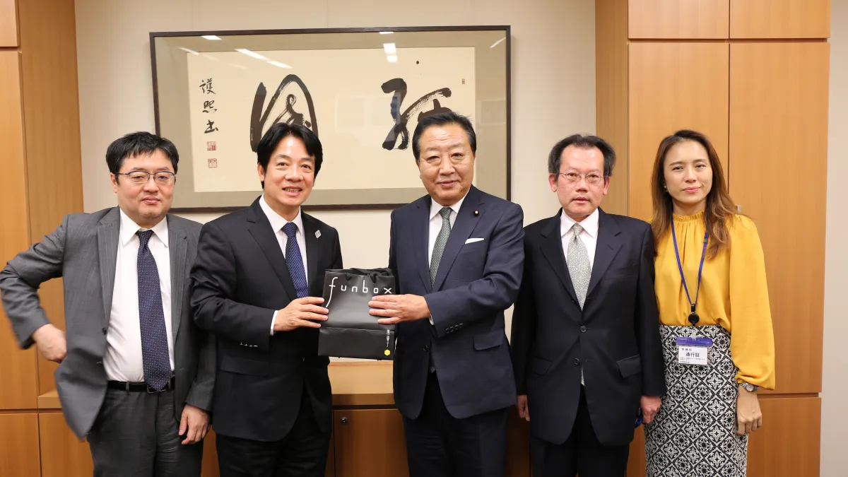 前行政院長賴清德(左二)12日結束訪日,拜訪了3位日本卸任總理海部俊樹、森喜朗、野田佳彥(右二),對此他自認「成果超乎自己原本的預期」。(資料照,賴清德陣營提供)