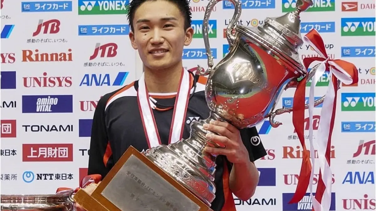 世界球王桃田賢斗擊敗西本拳太,奪下日本全國錦標賽男單冠軍。 (圖片取自Instagram)