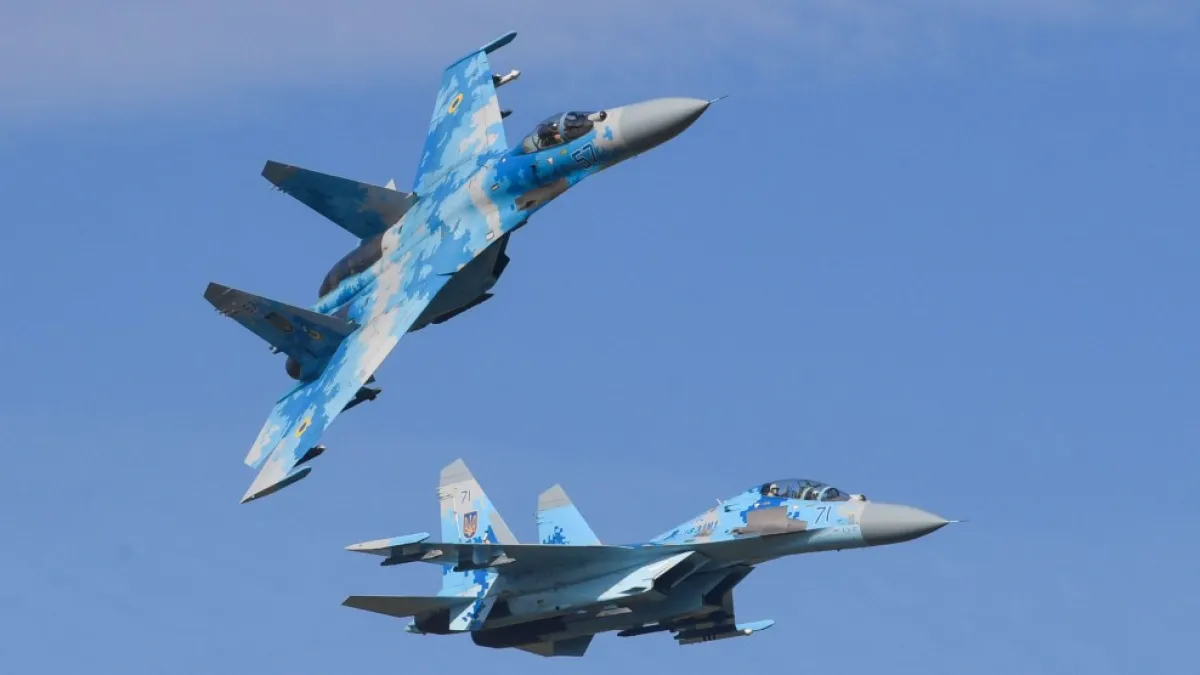 烏克蘭空軍的蘇愷-27(Su-27)。(烏克蘭國防部官網)