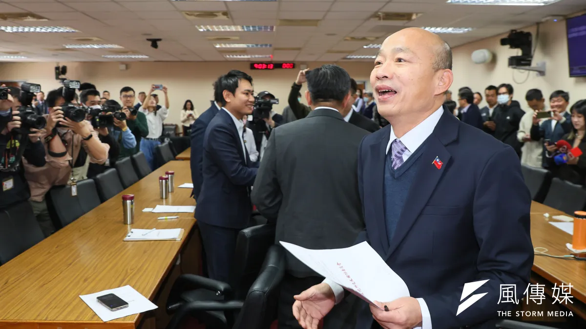 立法院長韓國瑜要求院內職員潔身自好。(顏麟宇攝)