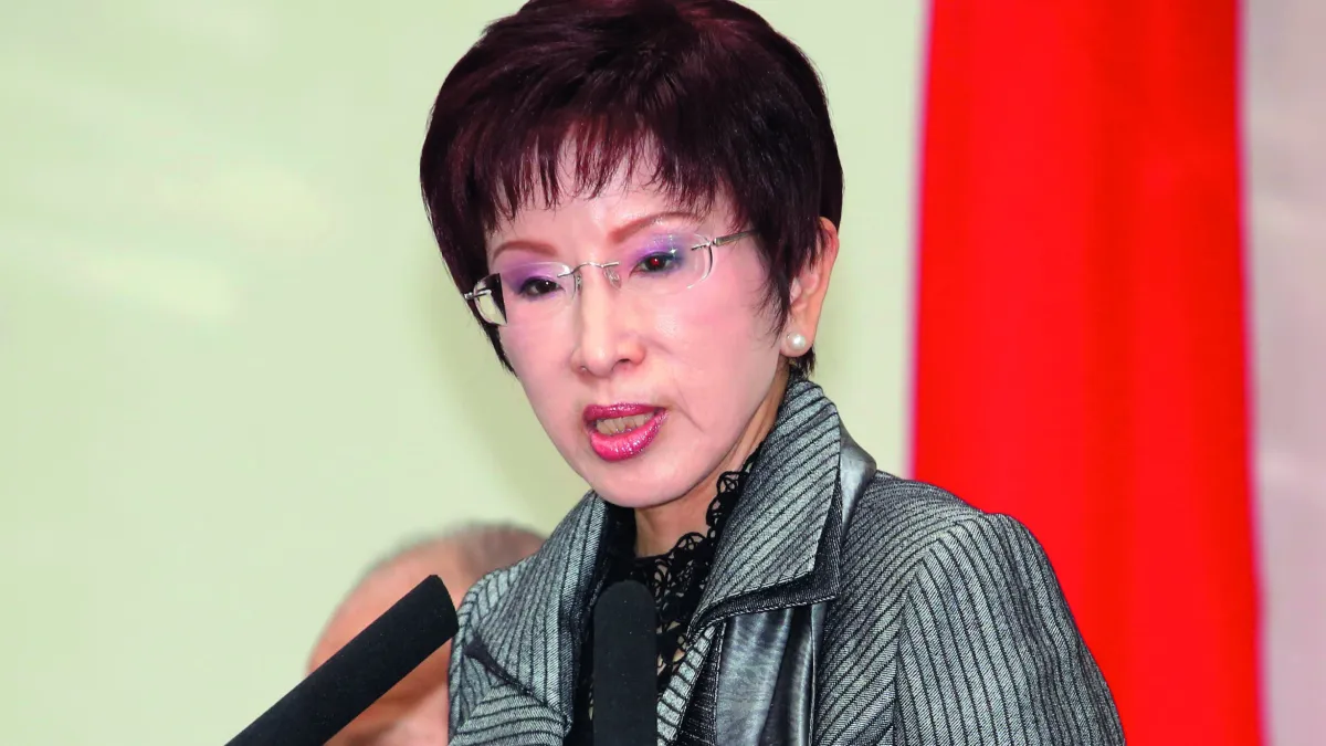 黨發言系統無心之失壞了好事,洪秀柱勃然大怒。(郭晉緯攝)