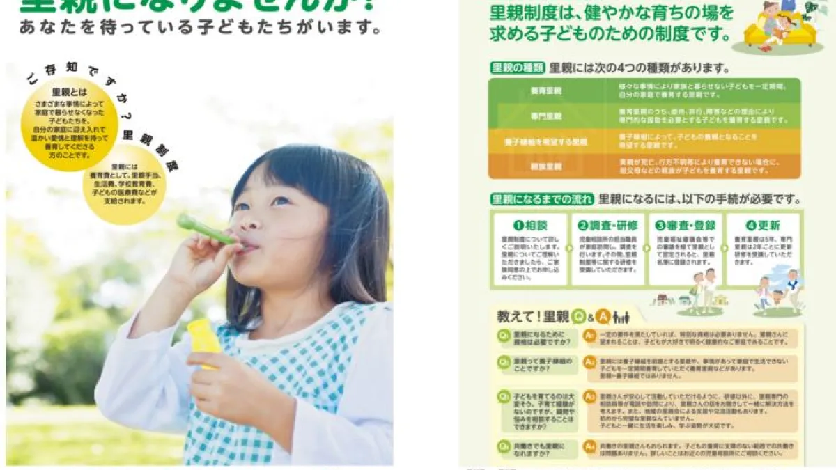 日本厚生勞動省推出寄養家庭制度,救濟需要保護的孩童。(翻攝自日本厚生勞動省官網)