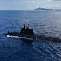 国産潜水艦「海鯤(ハイクン)号」が7月3日に第3回海上テストを実施した。(台船提供) 国産潜水艦「海鯤(ハイクン)号」が7月3日に第3回海上テストを実施した。(台船提供)
