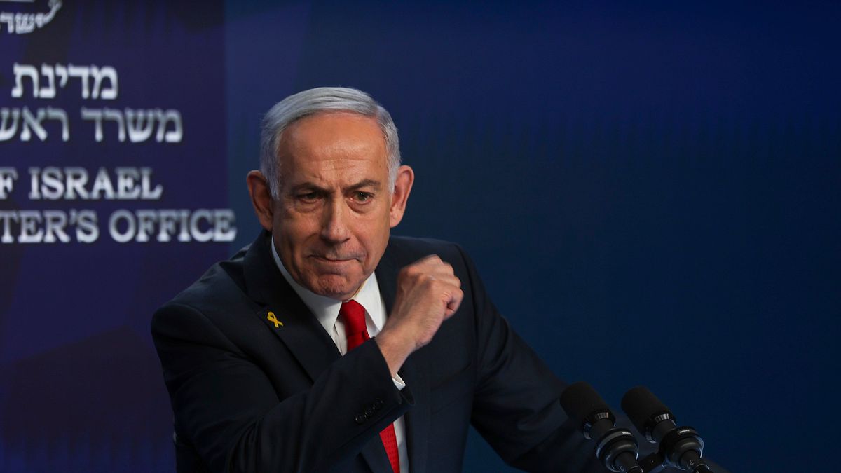 イスラエルのネタニヤフ首相。(AP通信) イスラエルのネタニヤフ首相。(AP通信)