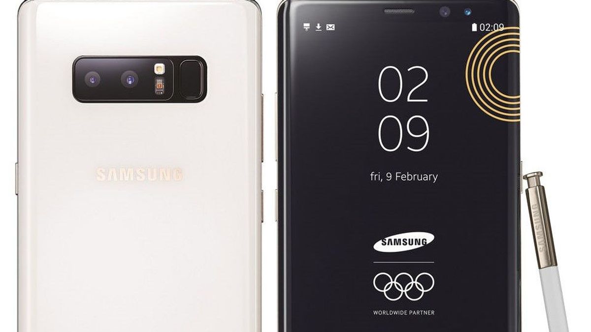 三星的奧運版Galaxy Note8。 三星的奧運版Galaxy Note8。