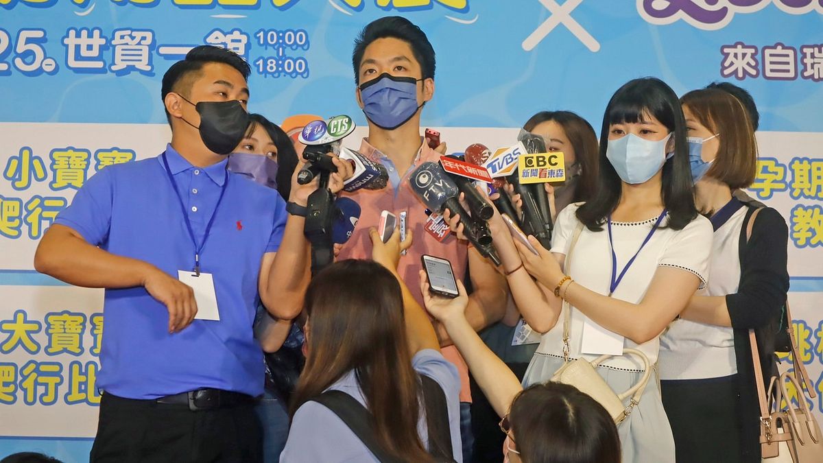 國民黨台北市長參選人蔣萬安22日參加台北國際婦幼用品大展開幕式。(蔣萬安辦公室提供) 國民黨台北市長參選人蔣萬安22日參加台北國際婦幼用品大展開幕式。(蔣萬安辦公室提供)