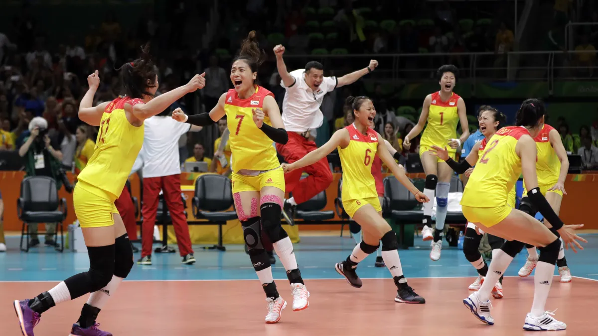 里約奧運》中國女排3-1逆轉塞爾維亞 第3次奪得奧運金牌(AP)