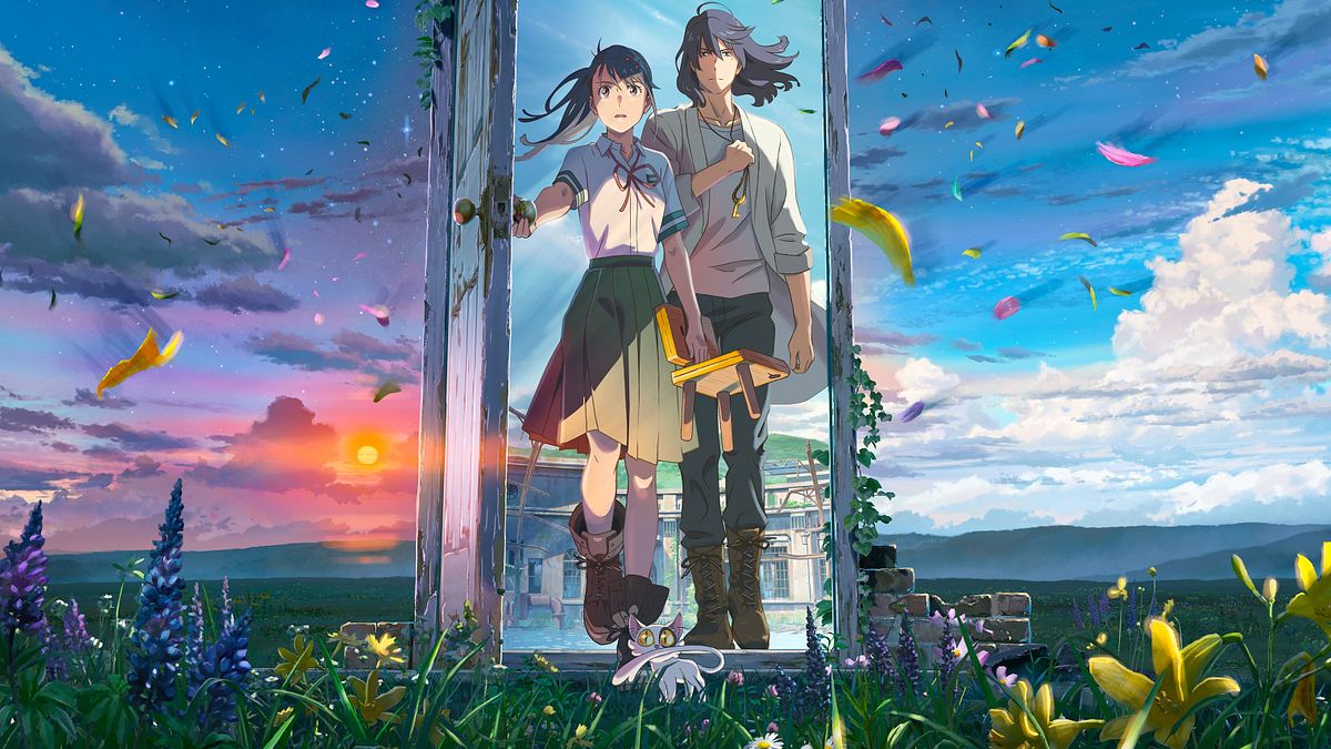 新海誠《鈴芽之旅》中的「蚯蚓」名稱、鎖門咒語、公路旅行地點都有特別涵義。(圖/翻攝自推特–映画『すずめの戸締まり』公式) 新海誠《鈴芽之旅》中的「蚯蚓」名稱、鎖門咒語、公路旅行地點都有特別涵義。(圖/翻攝自推特–映画『すずめの戸締まり』公式)