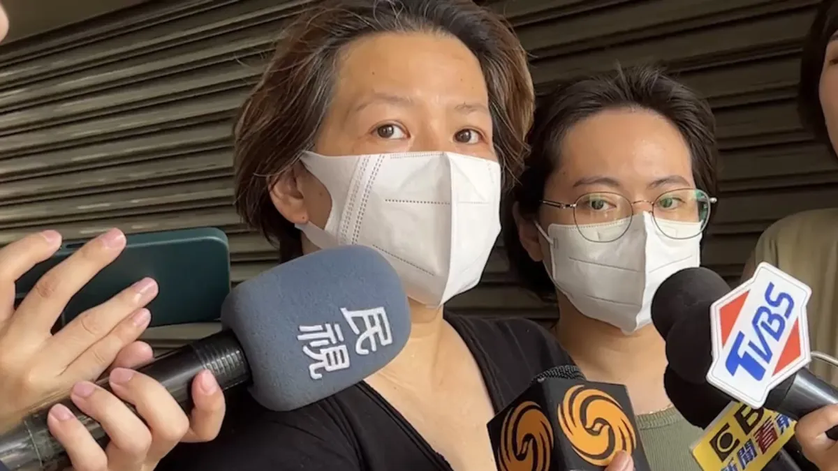 竹北氣爆社區受災戶蔡小姐說,最近一些媒體報導太過驚悚,我們認為這是不好的。(圖/記者會影音截圖)