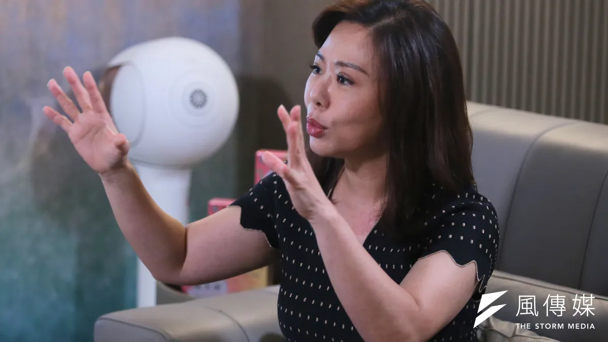 20230419- 台北市議員李彥秀(見圖)19日出席黃暐瀚主持的風傳媒「下班瀚你聊」節目。(柯承惠攝)