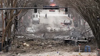 2020年12月25日,美國田納西州納士維發生露營車爆炸案,所幸僅3人輕傷。(AP)