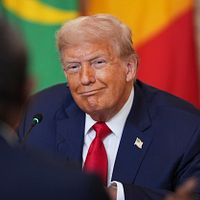 アメリカのトランプ大統領。(AP通信) アメリカのトランプ大統領。(AP通信)