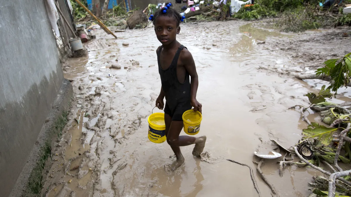 加勒比海超級颶風「馬修」(Matthew)侵襲台灣海地(Haiti)(AP)