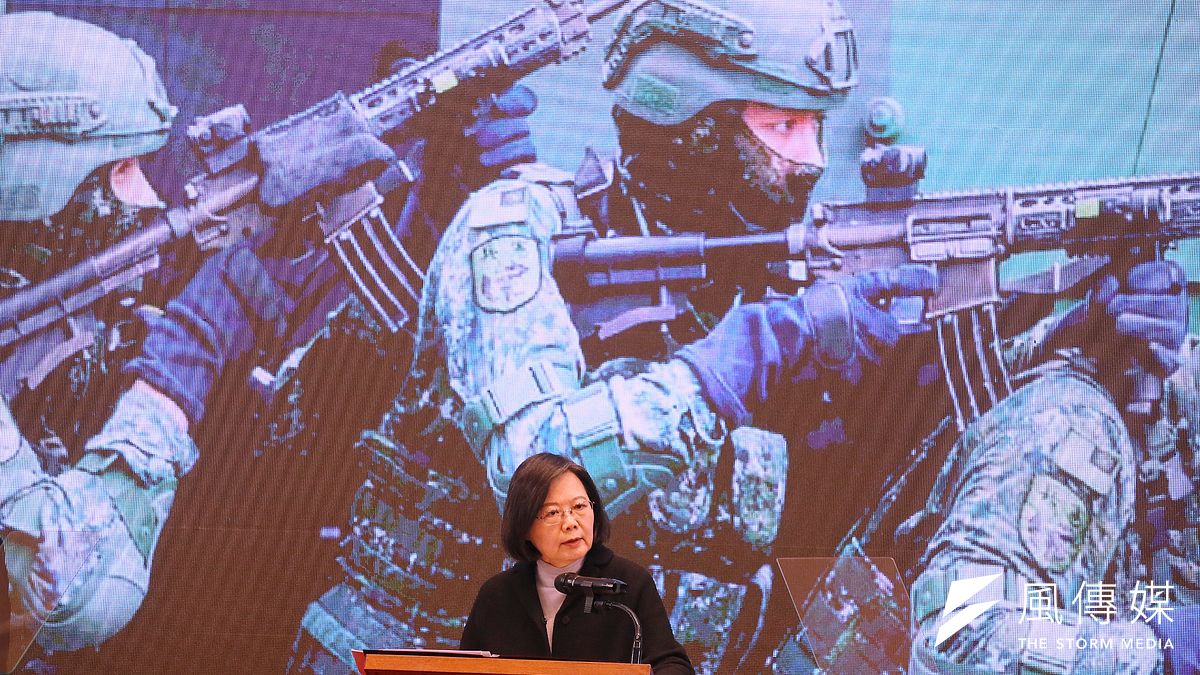 2023年1月1日,總統蔡英文針對兩岸、 國防、 經濟等議題發表「2023新年談話」。(柯承惠攝) 2023年1月1日,總統蔡英文針對兩岸、 國防、 經濟等議題發表「2023新年談話」。(柯承惠攝)