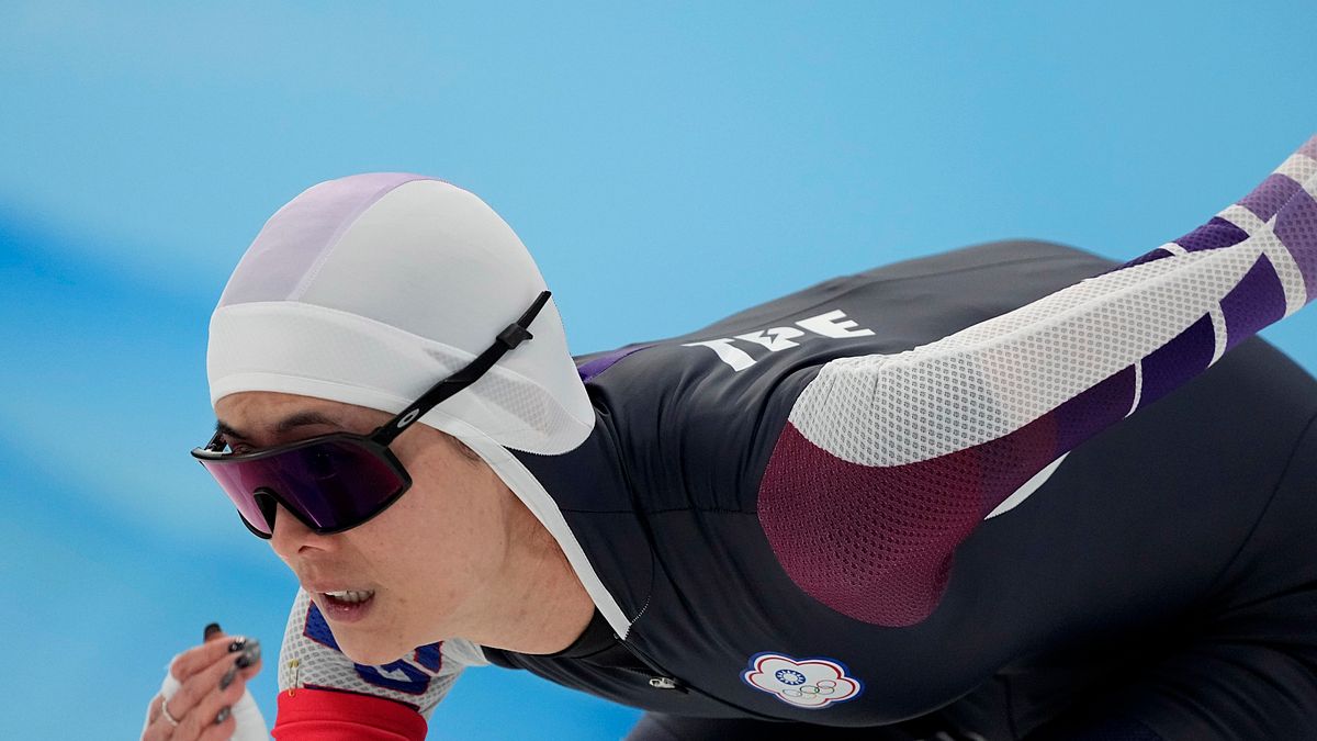 2022年北京冬奧,台灣競速滑冰女將黃郁婷(AP) 2022年北京冬奧,台灣競速滑冰女將黃郁婷(AP)