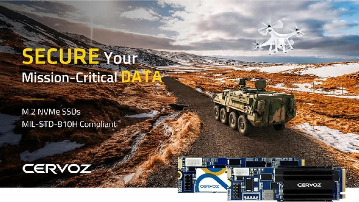 Cervoz Launches MIL-STD-810H M.2 NVMe SSDs for Mission-Critical Embedded Systems