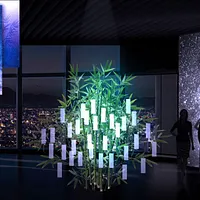 東京・六本木ヒルズ森タワー52階の展望台「東京シティビュー」で開催中の夏季限定イベント「天空の星まつり」(2025年6月20日〜9月7日)。七夕や星空、宇宙をテーマにした幻想的な演出が楽しめる。(画像/六本木ヒルズPR事務局提供) 東京・六本木ヒルズ森タワー52階の展望台「東京シティビュー」で開催中の夏季限定イベント「天空の星まつり」(2025年6月20日〜9月7日)。七夕や星空、宇宙をテーマにした幻想的な演出が楽しめる。(画像/六本木ヒルズPR事務局提供)