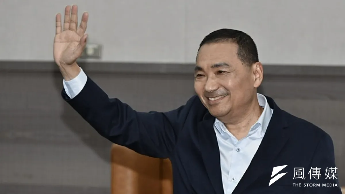 2023年6月19日,國民黨總統參選人侯友宜出席「校園總統馬拉松論壇-侯友宜市長接棒」。(資料照,陳思明攝)