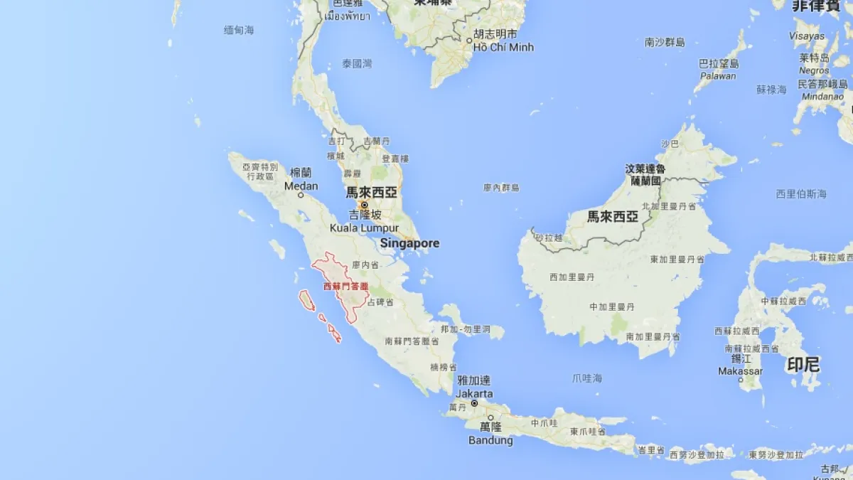 印度西海岸於2日晚間發生芮氏規模7.8的地震(Google Map)