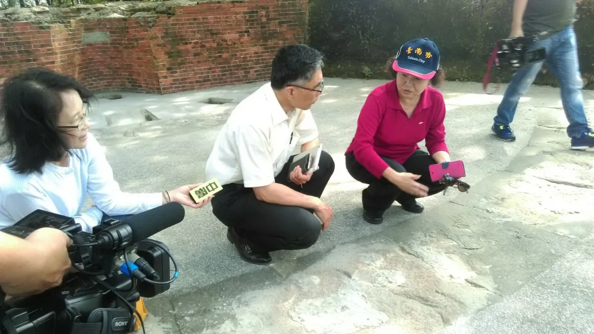 億載金城砲座遭灌水泥 議員洪玉鳳砲轟:傷害台南人感情