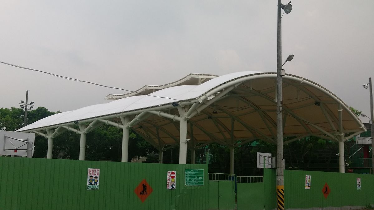 桃市大溪區首座天幕藍球場 11日將完工啟用 桃市大溪區首座天幕藍球場 11日將完工啟用