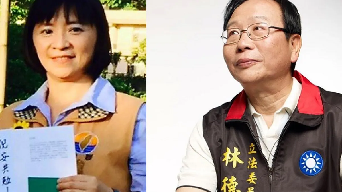 新北市兩位現任立委周倪安(左,台聯不分區)和林德福(左,國民黨)。(取自兩人臉書)