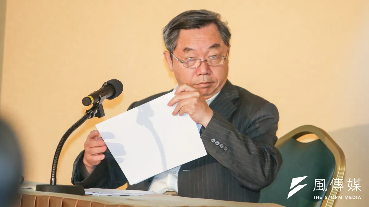 國民黨行管會主委邱大展表示,「不排除黨產會用假資料,做為政治鬥爭、清算國民黨株連九族的工具。」(陳明仁攝)