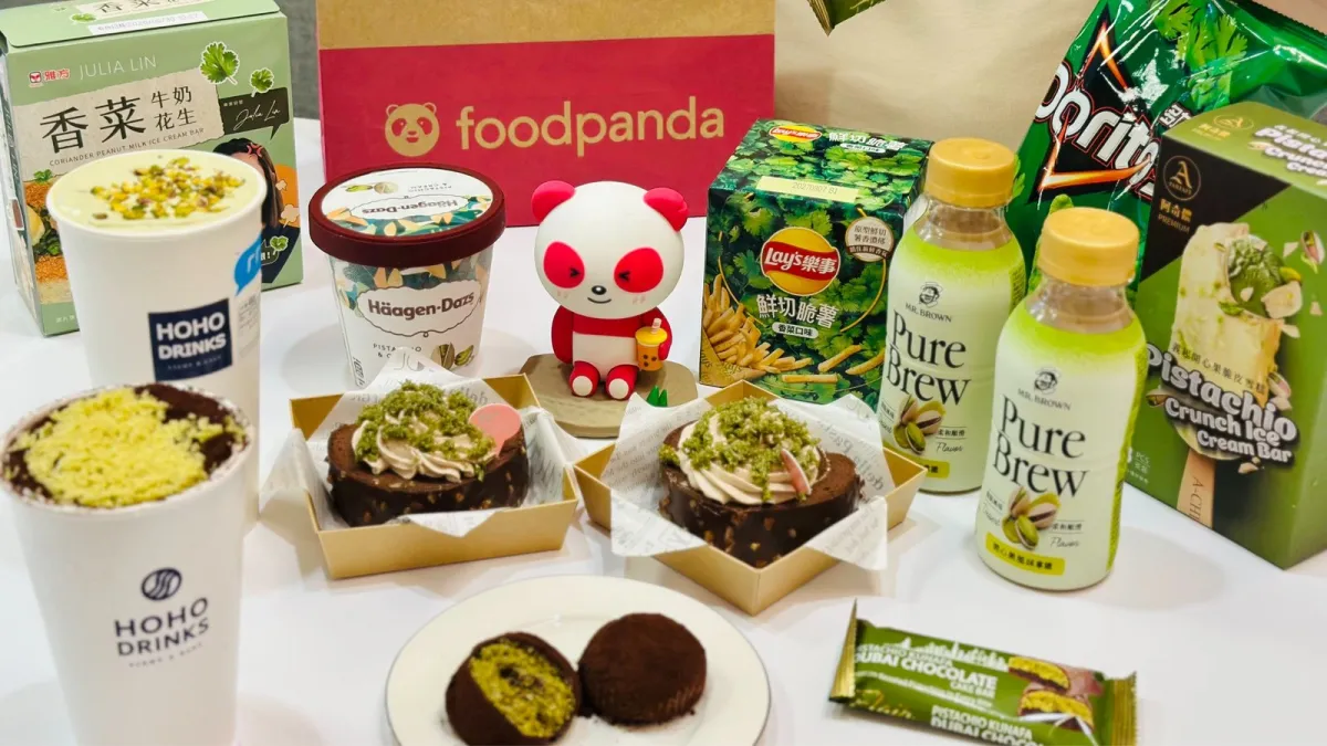 foodpanda 觀察,2026 年開心果、杜拜巧克力與香菜相關品項數年增逾 2 成,其中杜拜巧克力銷量更成長達 7 倍