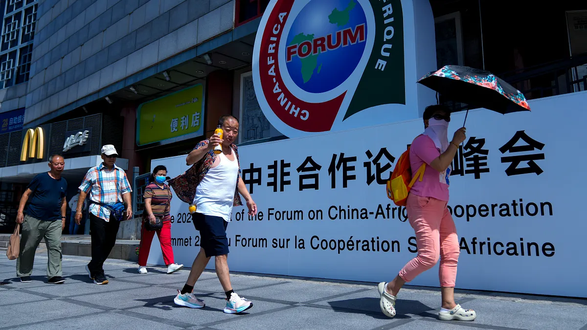中非合作論壇(中非論壇)北京峰會2024年9月5日在人民大會堂舉行開幕。(美聯社)
