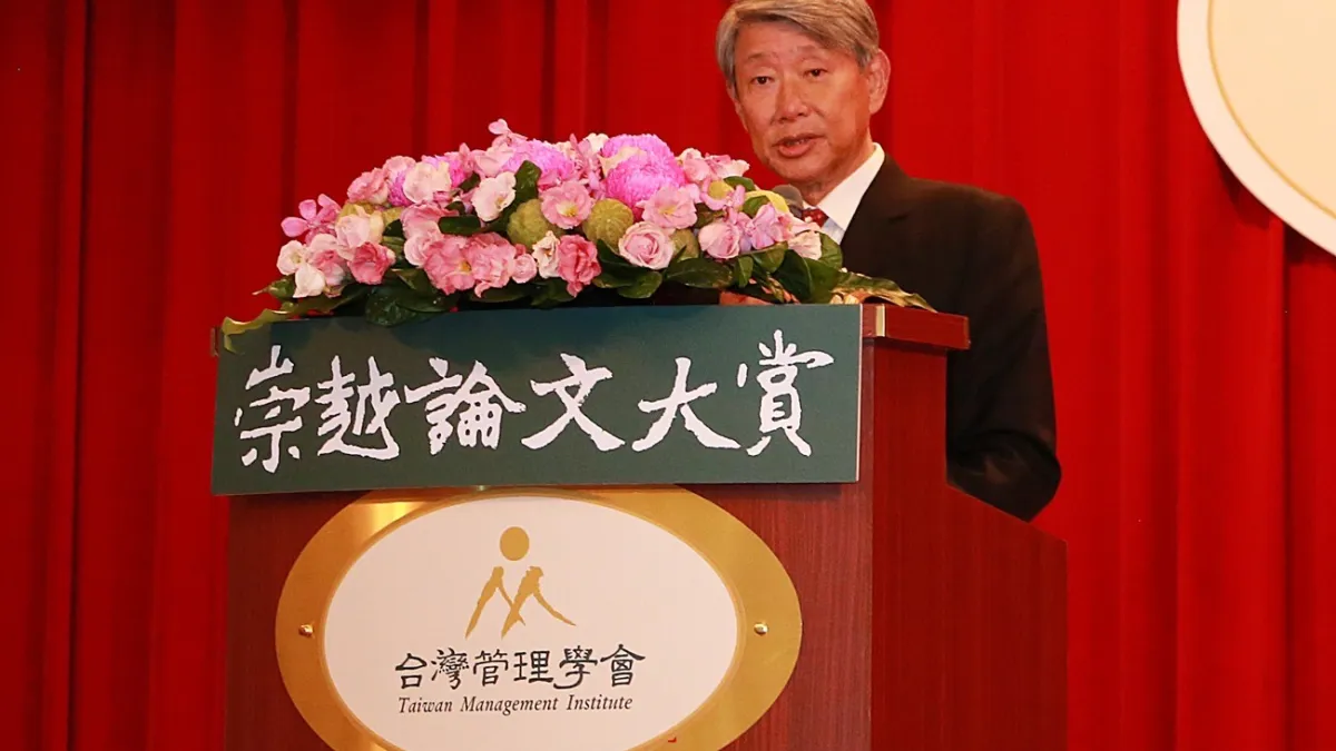台管會榮譽理事長、經濟部長郭智輝 直率闡述改革決心。(圖/台管會提供)