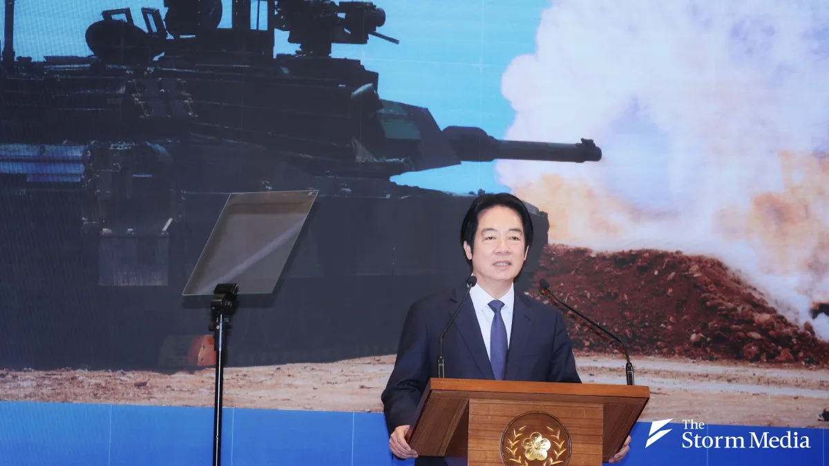 President Lai Ching-te (賴清德) attends a press conference about the Defense Procurement Special Act on February 11. (Photo / Ke Cheng-hui)