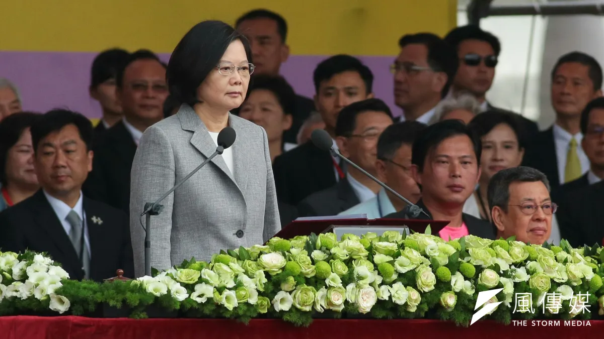 2018年中華民國國慶大典,蔡英文總統發表國慶講話。(顏麟宇攝)