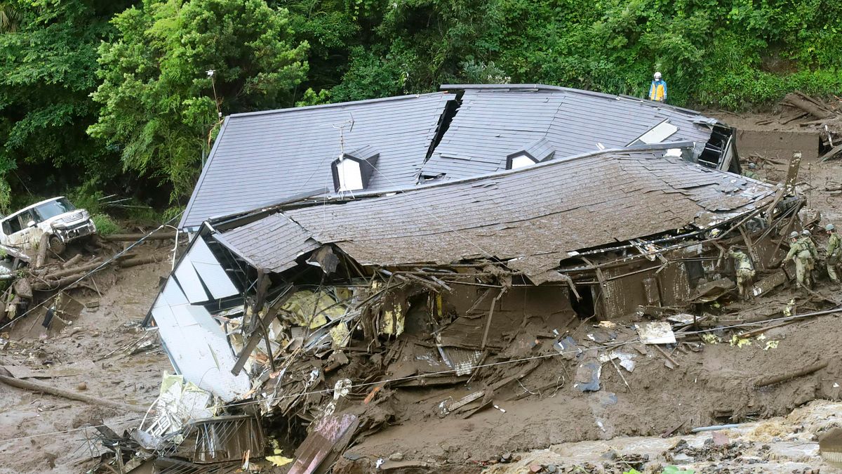 2021年7月,日本靜岡縣熱海市伊豆山近日發生大規模土石流災害(AP) 2021年7月,日本靜岡縣熱海市伊豆山近日發生大規模土石流災害(AP)