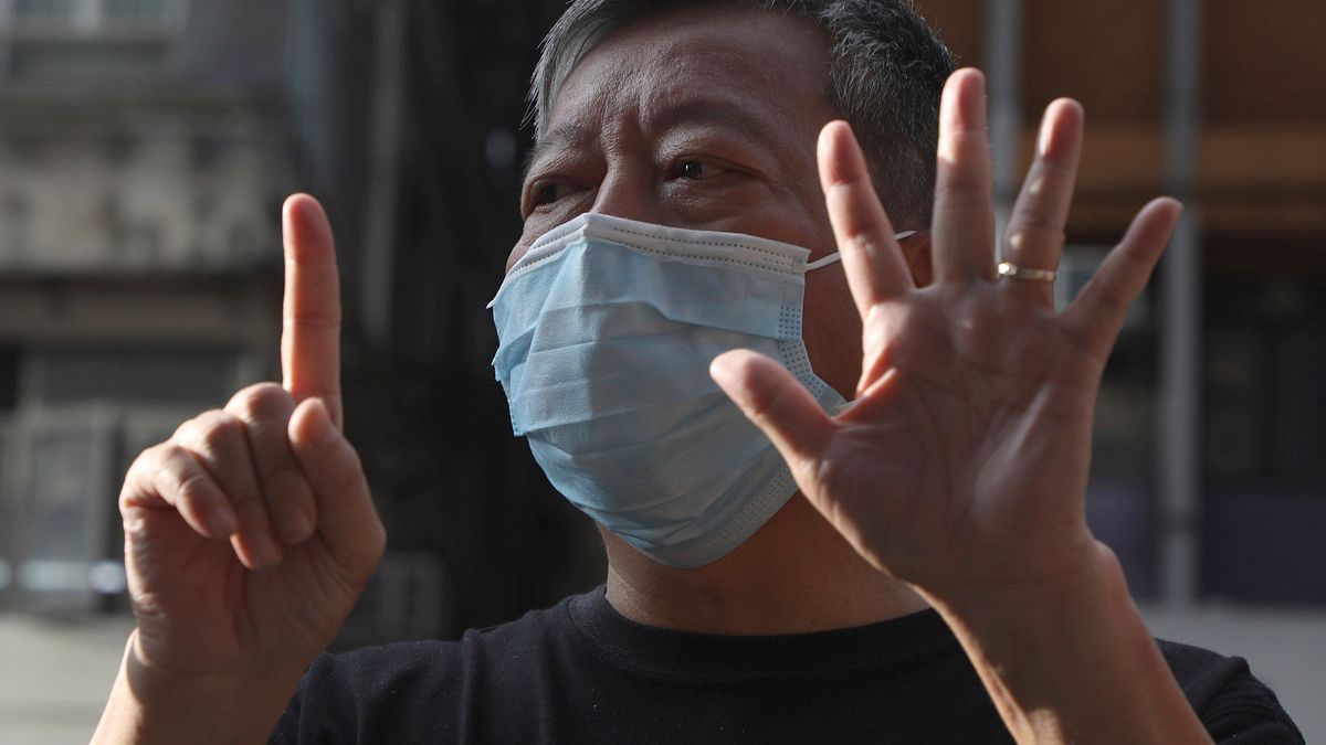 2020年4月,香港去年下半壟罩在長期示威運動,如今又面臨新冠肺炎疫情的壓力。(AP) 2020年4月,香港去年下半壟罩在長期示威運動,如今又面臨新冠肺炎疫情的壓力。(AP)