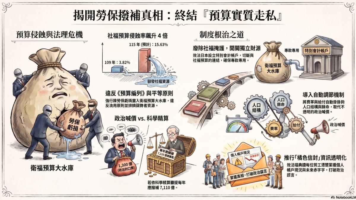 觀點投書:預算走私-揭開勞保千億撥補背後的「政治封口」真相