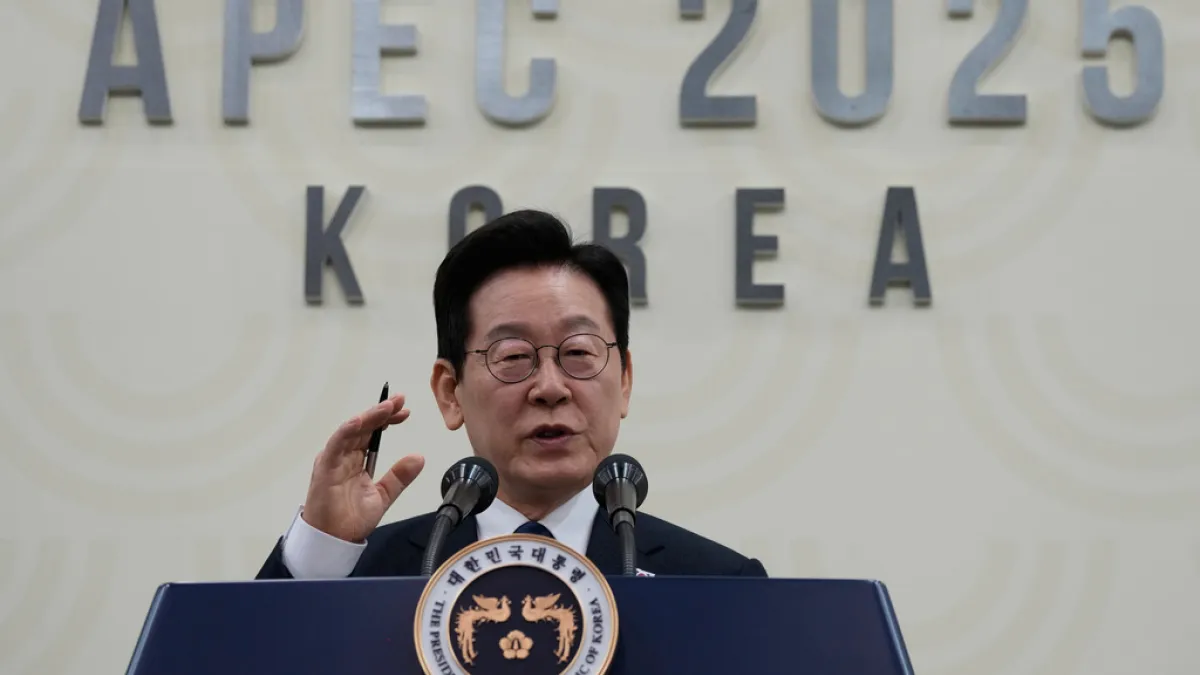 韓國總統李在明親自點名台灣,將台韓兩國的半導體競爭推向了國家層級的正面對決。(資料照,美聯社)