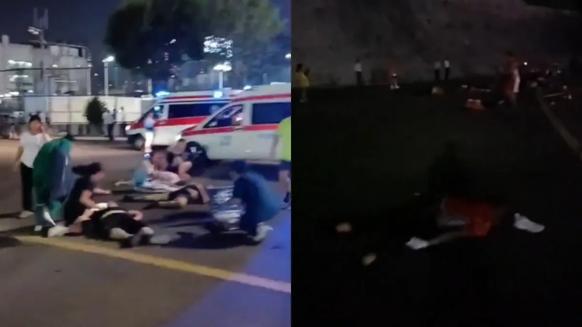 中國廣東珠海市體育中心昨(11)日發生大型死亡車禍。(圖/翻攝自X)