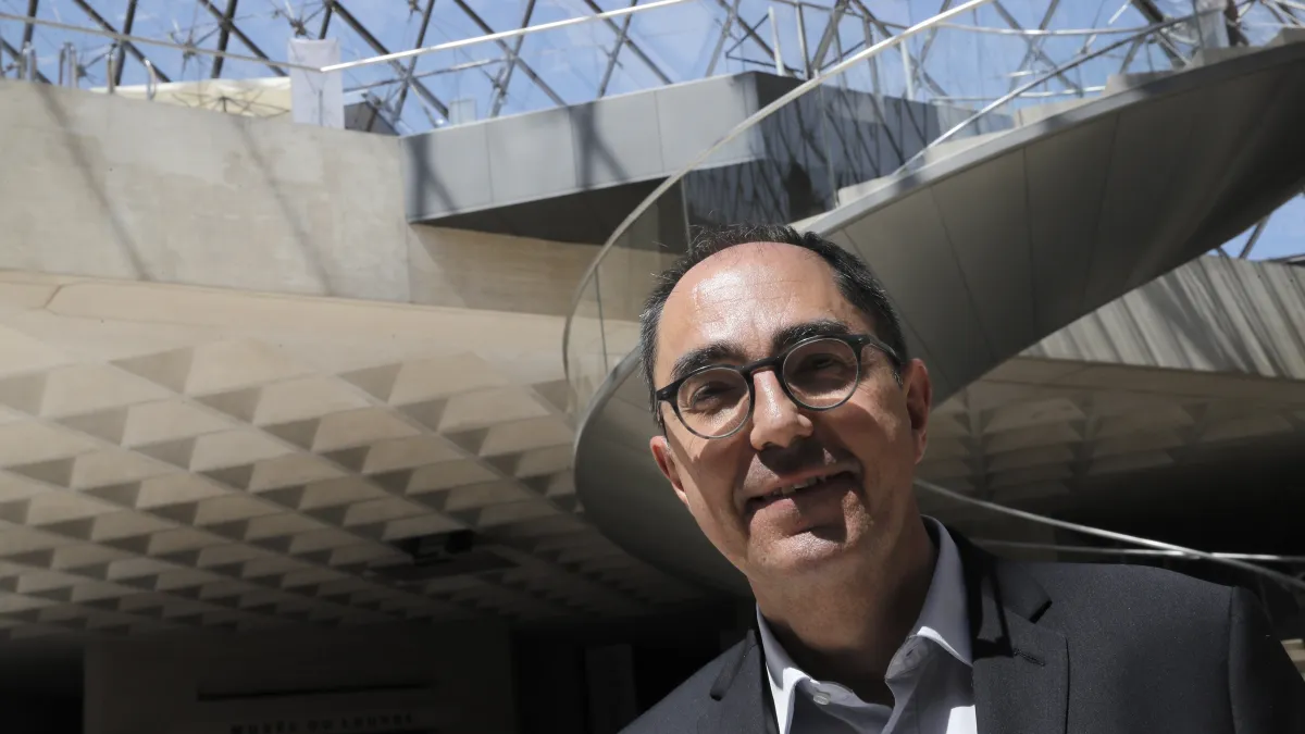 巴黎羅浮宮的前館長馬蒂內(Jean-Luc Martinez)(AP)