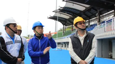 全中運4月底台東舉行 黃健庭勘察體育場整修工程