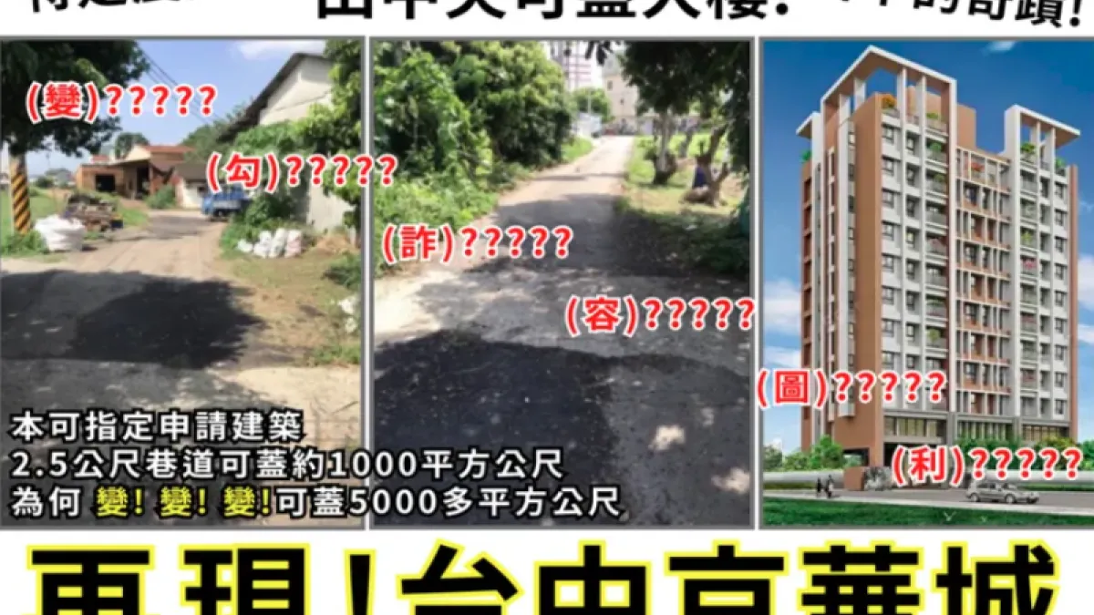 台中版京華城案。(圖/台中市議員吳呈賢)