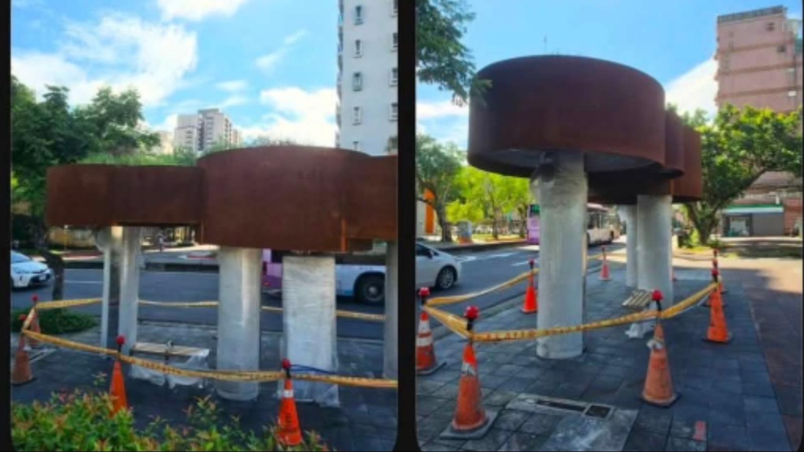 413萬公共藝術候車亭下雨滴黃水 簡舒培轟:李四川,怎麼又是你?