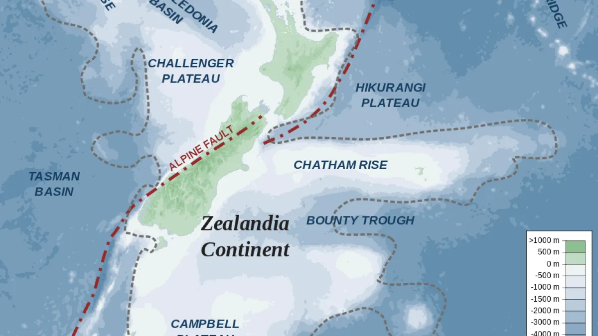 紐西蘭大陸(Zealandia)(Alexrk@Wikipedia / CC BY-SA 3.0)