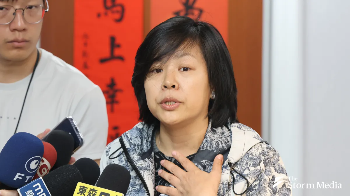 Li Zhen-xiu (李貞秀) was expelled from the Taiwan People's Party and stripped of her at-large legislative seat. (Photo by Chen Pin-yu)
