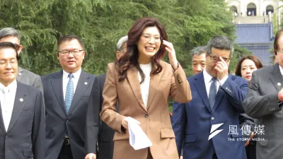 國民黨主席鄭麗文率團訪問中國大陸,2026年4月8日來到南京中山陵謁陵,悼念國父孫中山。(楊騰凱攝)
