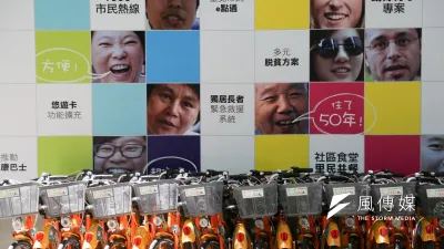 台北市長柯文哲承諾,未來敬老悠游卡,也可以免費騎YouBike!(余志偉攝)