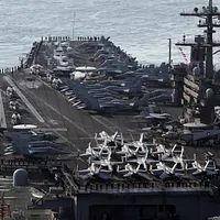 米軍のカール・ヴィンソン号航空母艦が朝鮮半島の海域で米韓合同演習に参加する。(AP通信) 米軍のカール・ヴィンソン号航空母艦が朝鮮半島の海域で米韓合同演習に参加する。(AP通信)